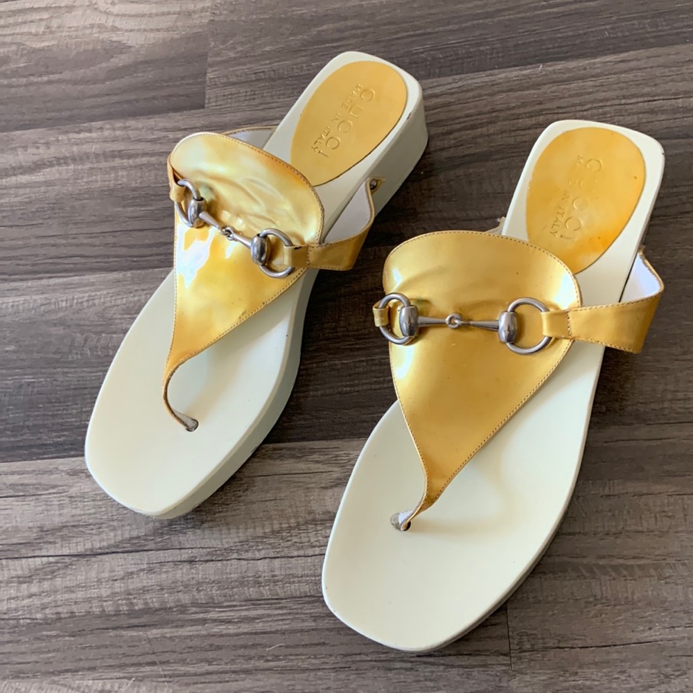 Vintage Gucci Block Sandals
